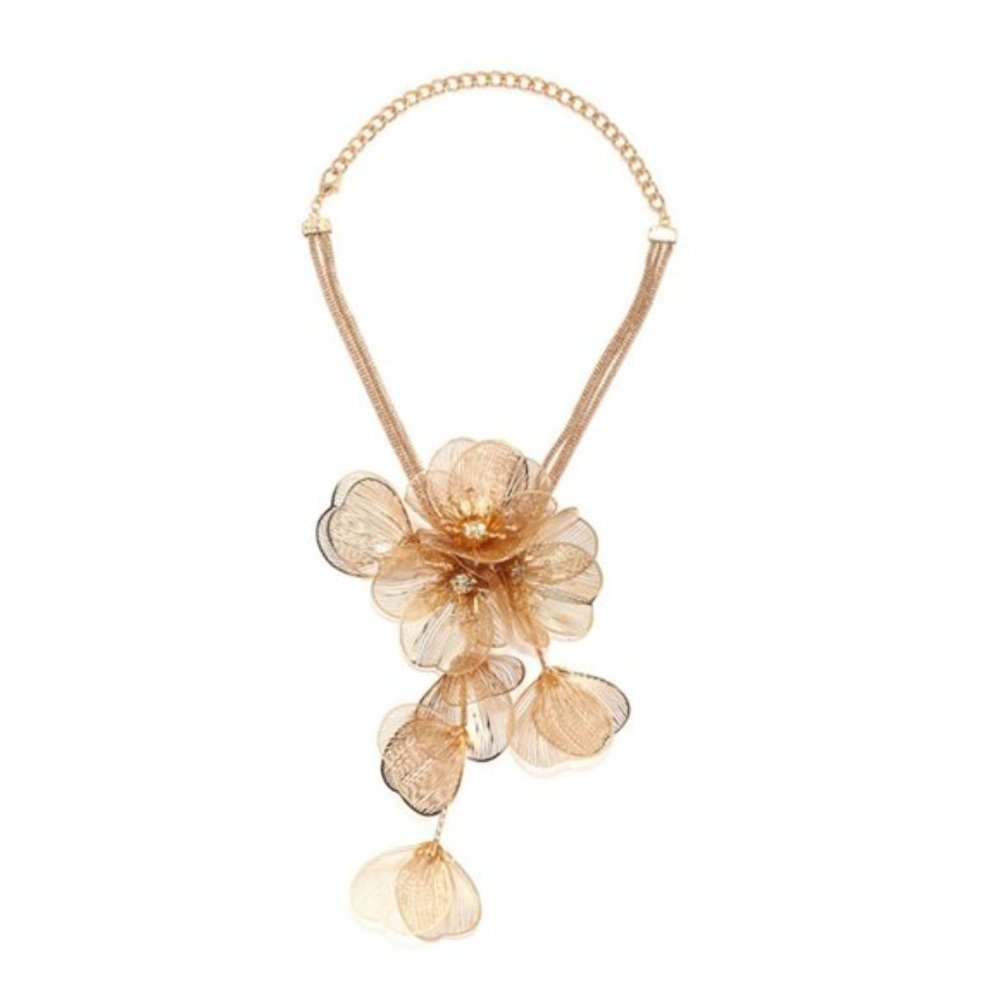 Golden Flowers Necklace - Picture 7 of 10